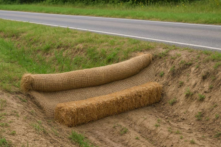 Using Check Dams to Control Water Flow and Erosion in Roadside Ditches